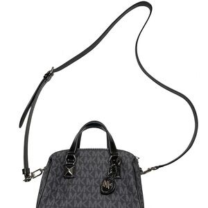 Michael Kors Black and Gray Mini Crossbody Bag